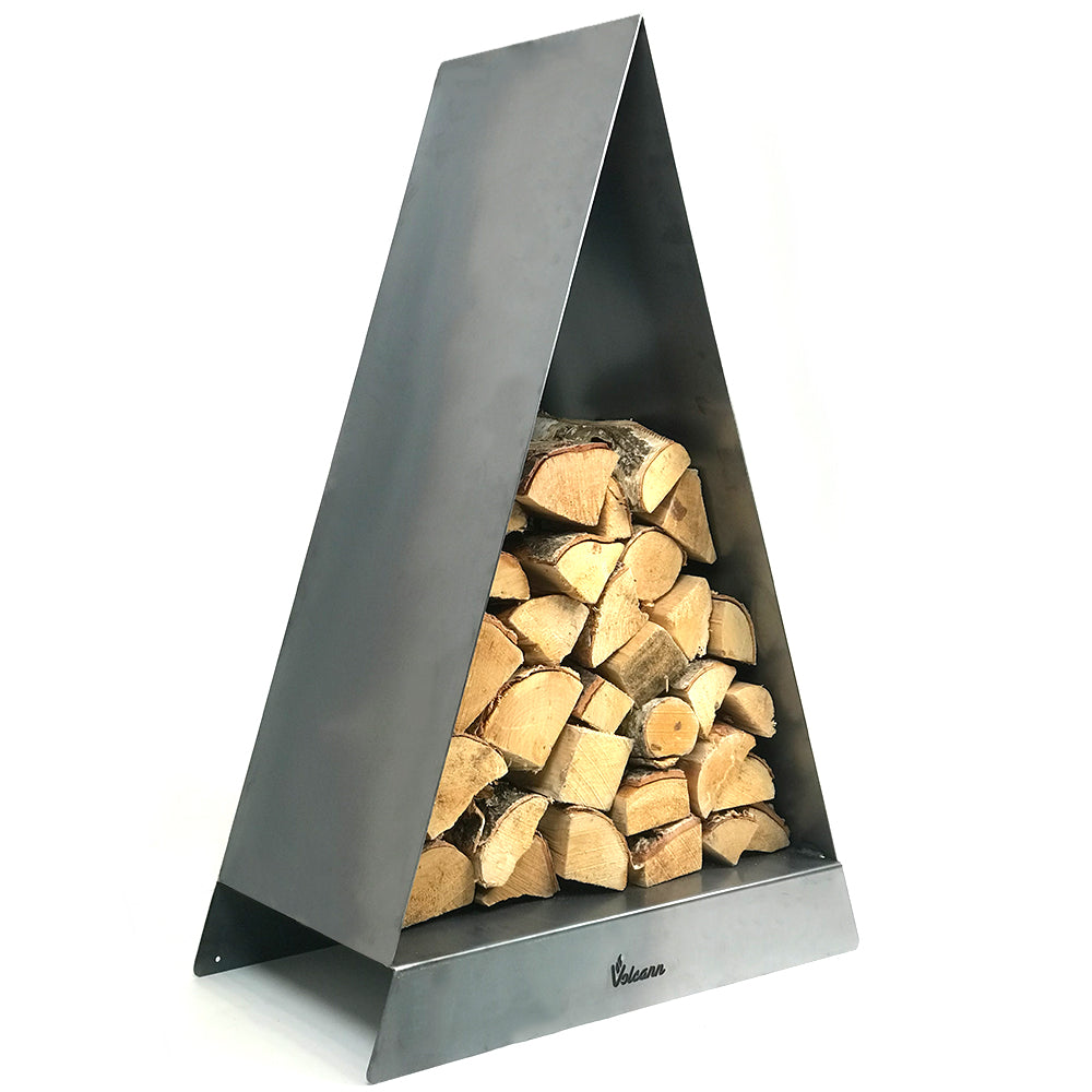 Volcann™ 1 Meter Tall Triangle Log Store - Indoor Outdoors