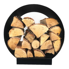 Volcann™ Circular Steel Log Basket | Indoor Outdoors
