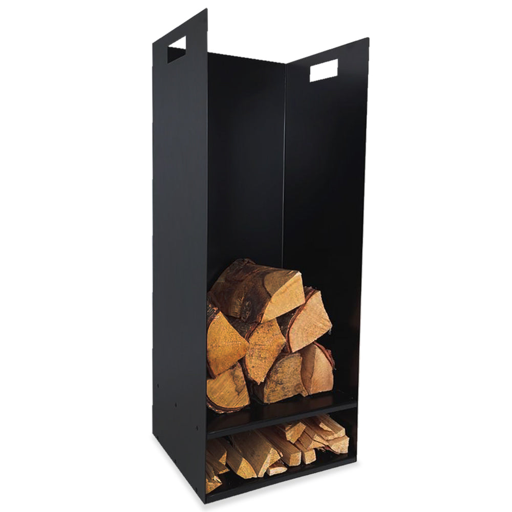 Volcann™ Double Shelf Firewood Log Store - Indoor Outdoors