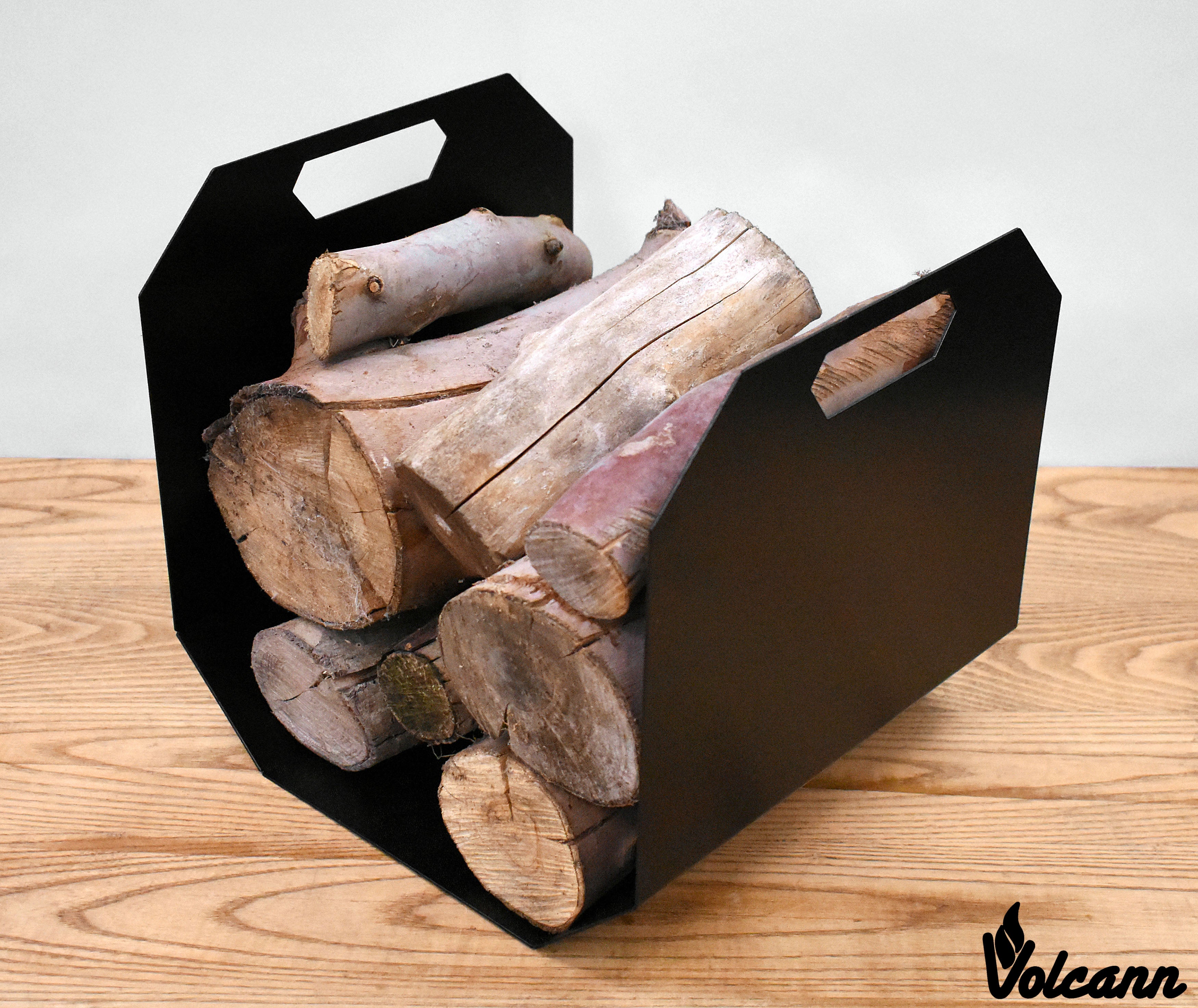 Volcann™ Hexagonal Firewood Log Basket - Indoor Outdoors