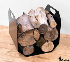 Volcann™ Hexagonal Firewood Log Basket | Indoor Outdoors