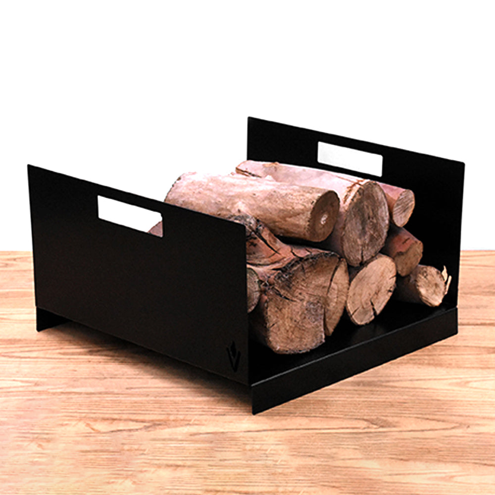 Volcann™ Low Sided Firewood Log Basket - (40cm) - Indoor Outdoors