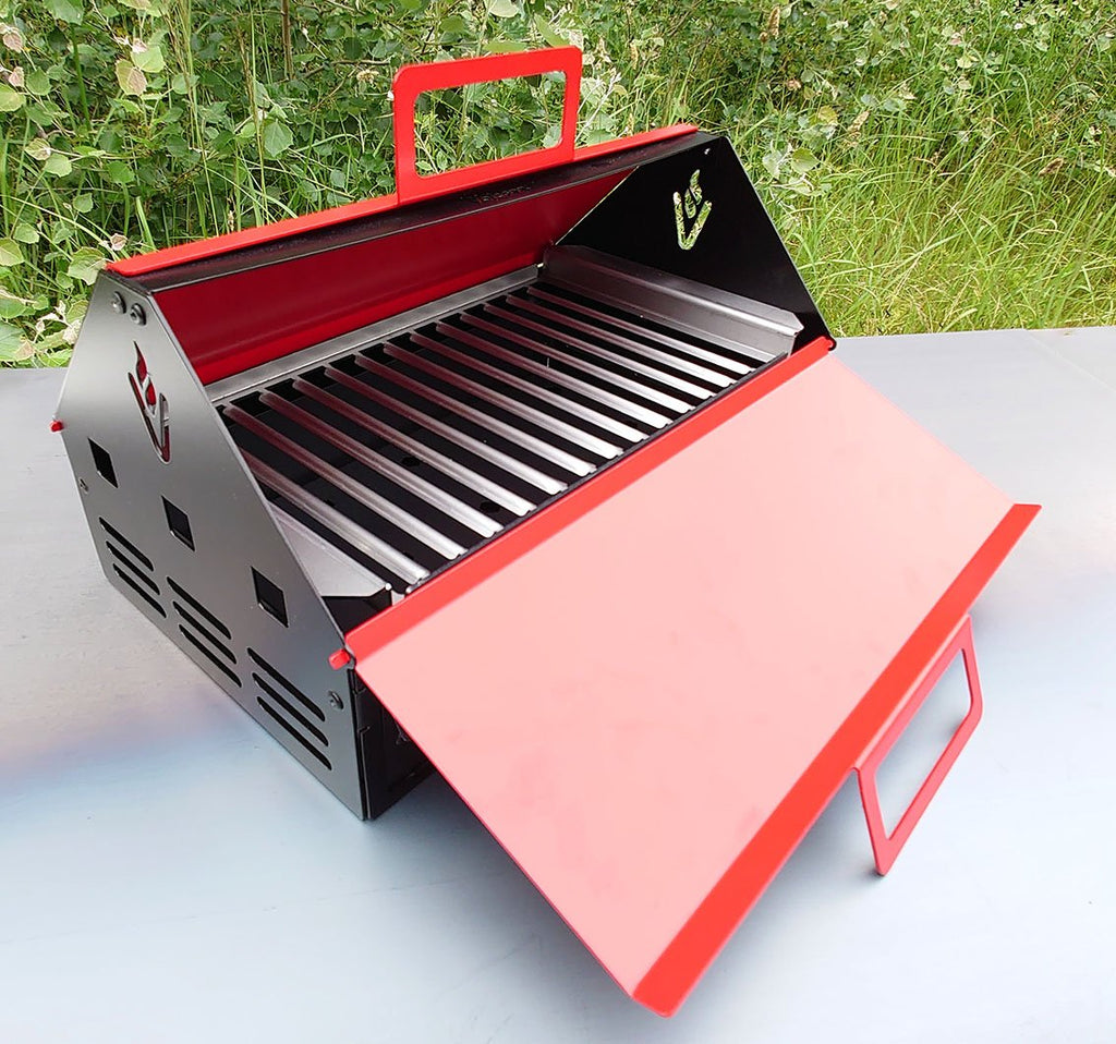 Portable BBQ Picnic Basket Style Easy Carrying & Transport