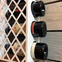 Wall Mounted Steel Crosshatch Wine Rack Cabinet | Indoor Outdoors