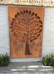 Rustic Steel Wall Mount Plaque - Tree Design (4588928794698)
