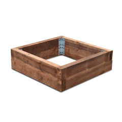 2-Tier Planter made with Railway Sleepers on a white background.