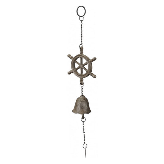 Cast Iron Nautical-Themed Bells (2 Designs) - Anchor - Indoor Outdoors