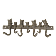 Cast Iron Cat Tail Key Hook Rack