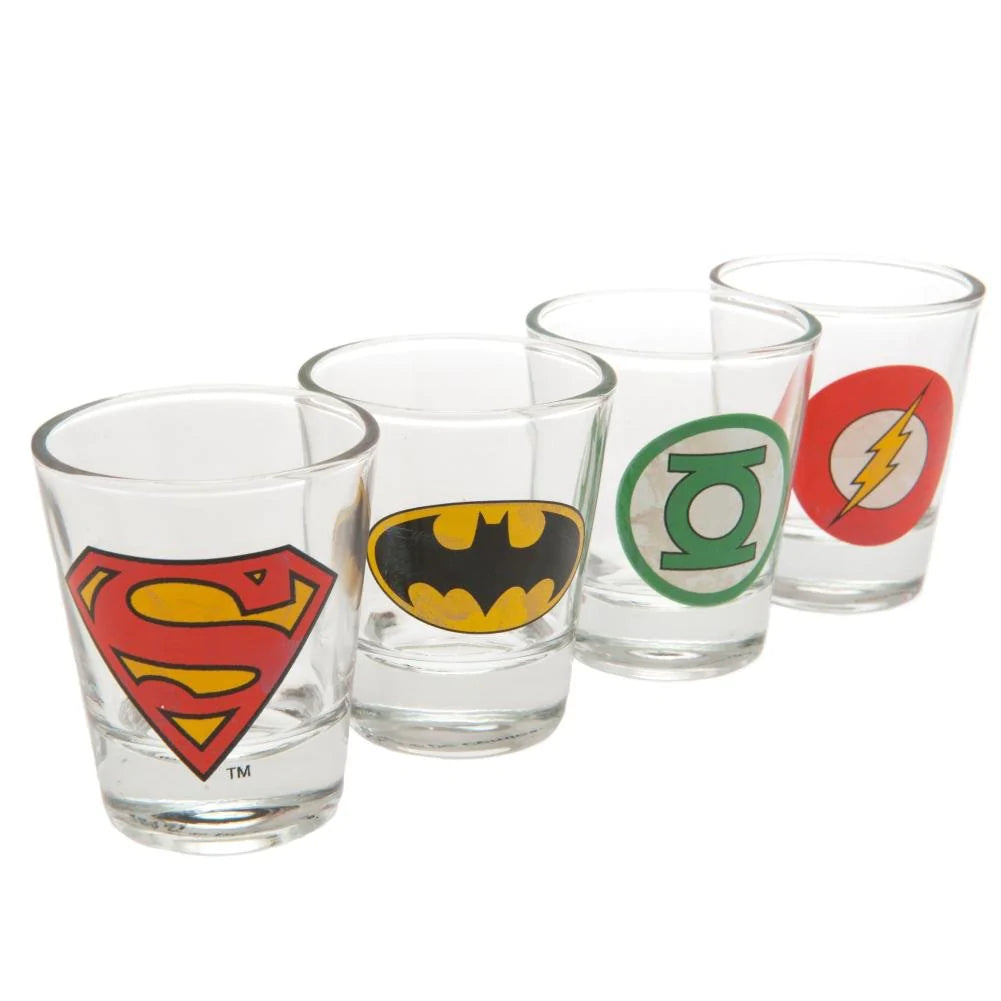 DC Comics Logo Shot Glasses (Pack of 4)