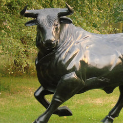 Fergus McArthur Bull Bronze Effect Sculpture - Indoor Outdoors