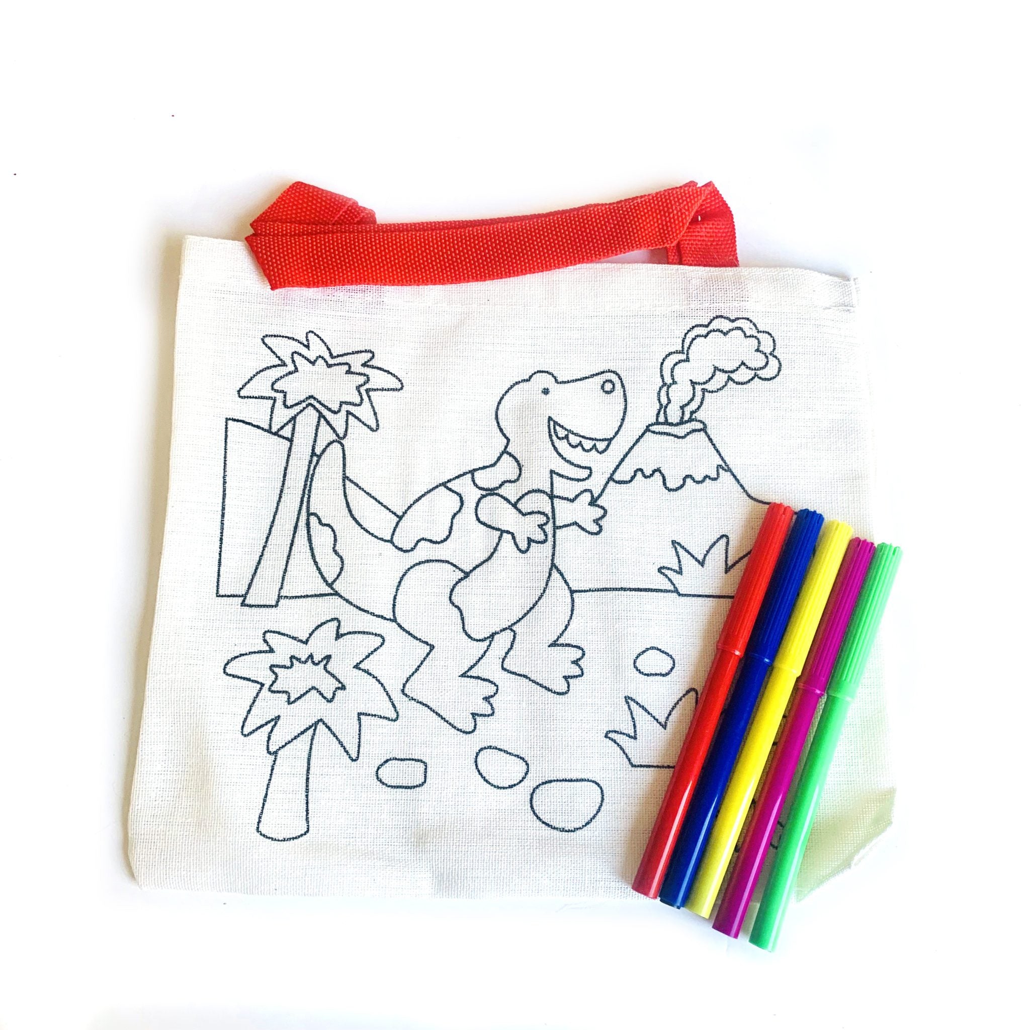 Kids Colouring Canvas Bags (2 Designs Available) | Indoor Outdoors