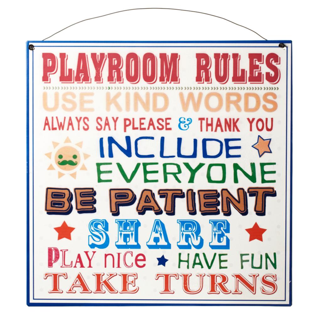 Kids Playroom Rules Sign | Indoor Outdoors