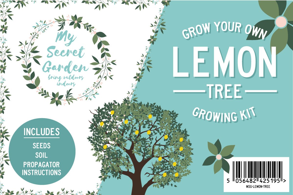My Secret Garden Lemon Tree Growing Kit - Indoor Outdoors