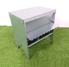 Medium Chicken & Poultry Galvanised Feed Hopper with Roof
