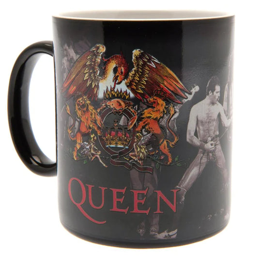 Closeup of front design of Queen Mug