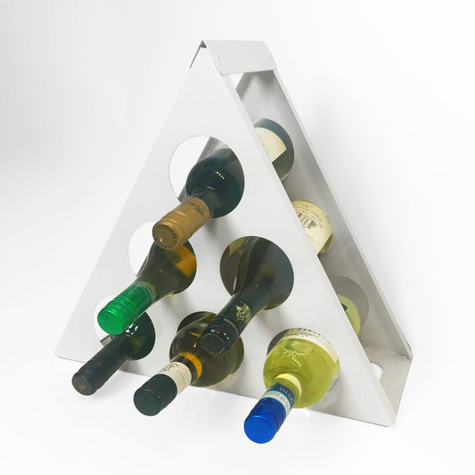 Pyramid Wine Rack with 6 Bottles of Wine