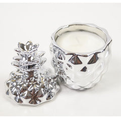 Silver Pineapple Candle