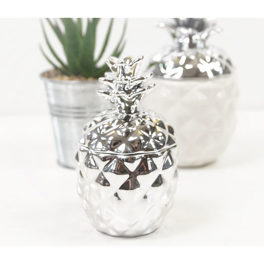 Silver Pineapple Candle - Indoor Outdoors