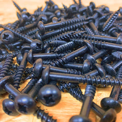 Black Timber Wood Screws for Rafter Bracket Installation (Pack of 200) - Indoor Outdoors