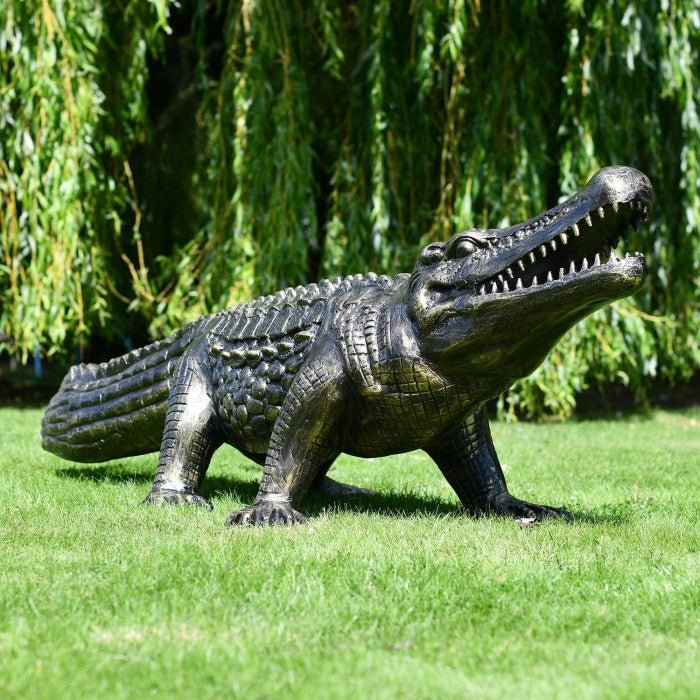 Crocodile Statue on Lawn