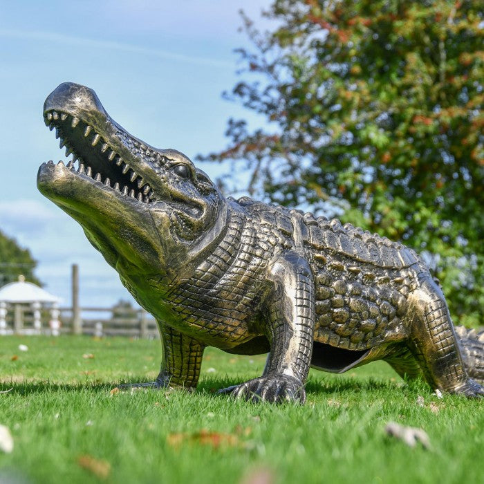 Bronze Detailing on Crocodile Sculpture