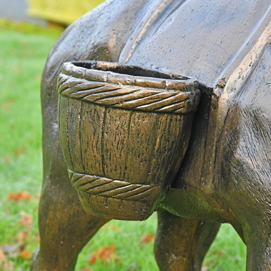 Fergus McArthur Donkey with Baskets Bronze Effect Sculpture